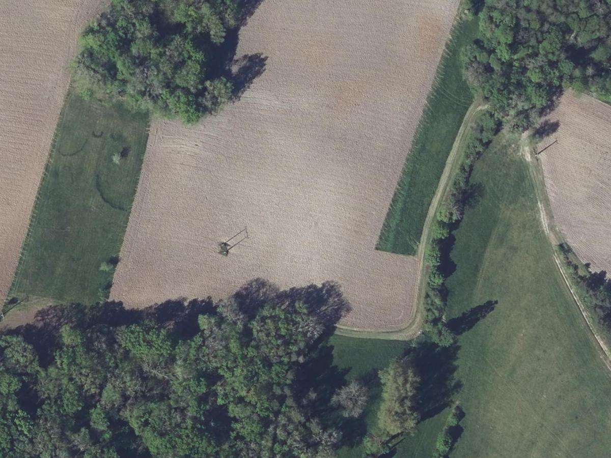 Vue aérienne d'une parcelle agricole en Dordogne